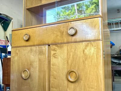 **OFF SITE** 1950s Solid Maple Hutch / Display Cabinet