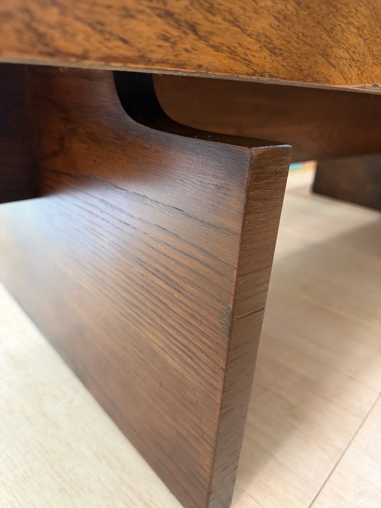 Brutalist Wooden Bench / Coffee Table by Lane - Image 6