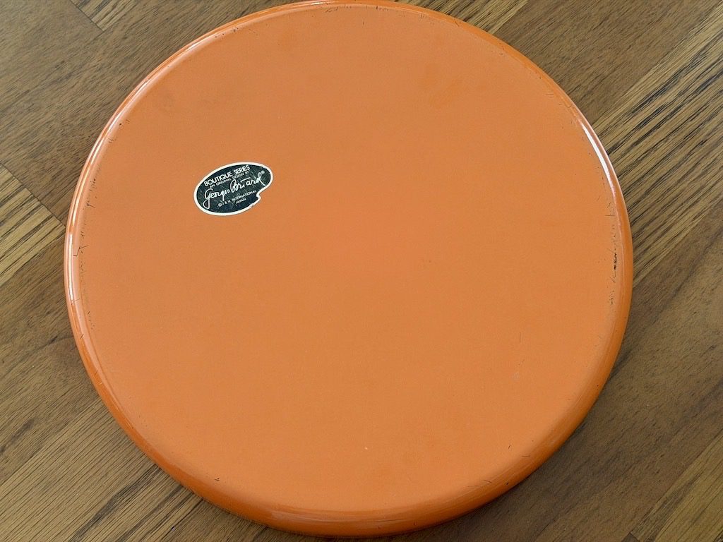 Rare Georges Briard Lacquered Wood Tray-Orange/Yellow - Image 8