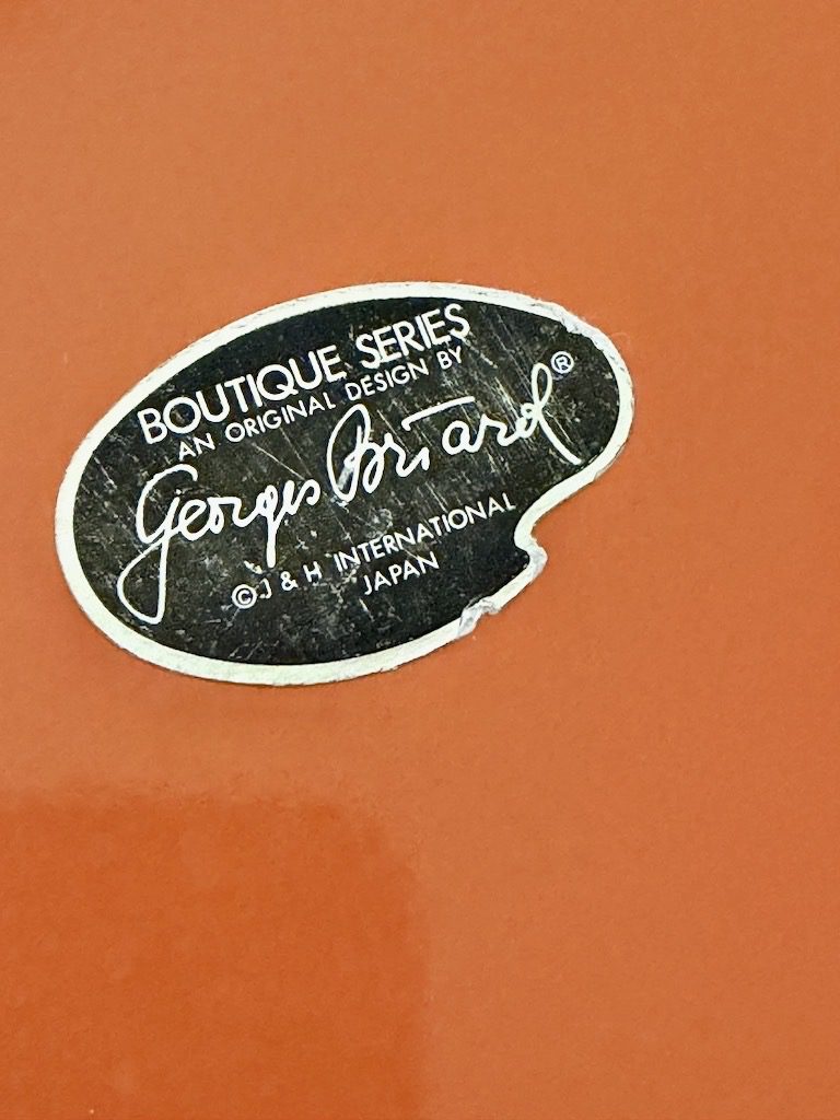 Rare Georges Briard Lacquered Wood Tray-Orange/Yellow - Image 7