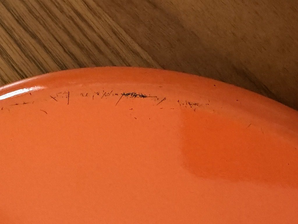 Rare Georges Briard Lacquered Wood Tray-Orange/Yellow - Image 9