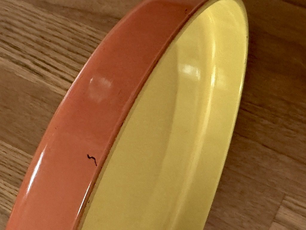 Rare Georges Briard Lacquered Wood Tray-Orange/Yellow - Image 10