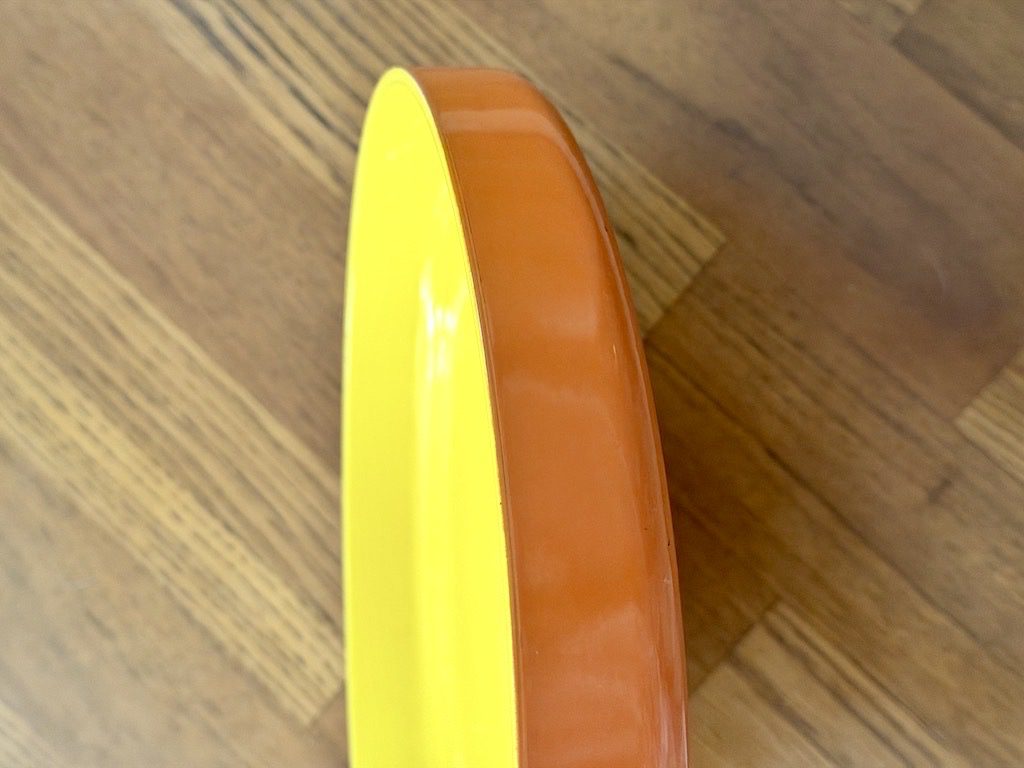 Rare Georges Briard Lacquered Wood Tray-Orange/Yellow - Image 11