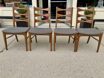 Set of Walnut Ladderback Dining Chairs -Lane 'Rhythm' Collection