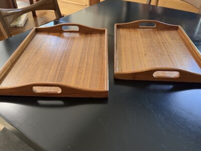 Mid Century Teak Nesting Trays 1960s