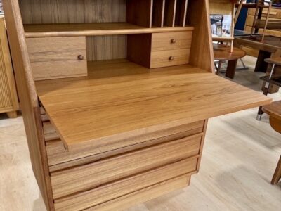Danish Teak Drop Front Secretary Desk